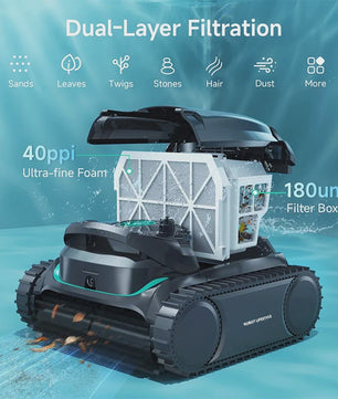 WYBOT M2 Robot Zwembadreiniger: Slimme AI Visie, Grote Batterij & Efficiënte Reiniging