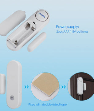 Draadloos Deur- en Raamsensor Alarm 120dB met Afstandsbediening - Anti-diefstal Systeem
