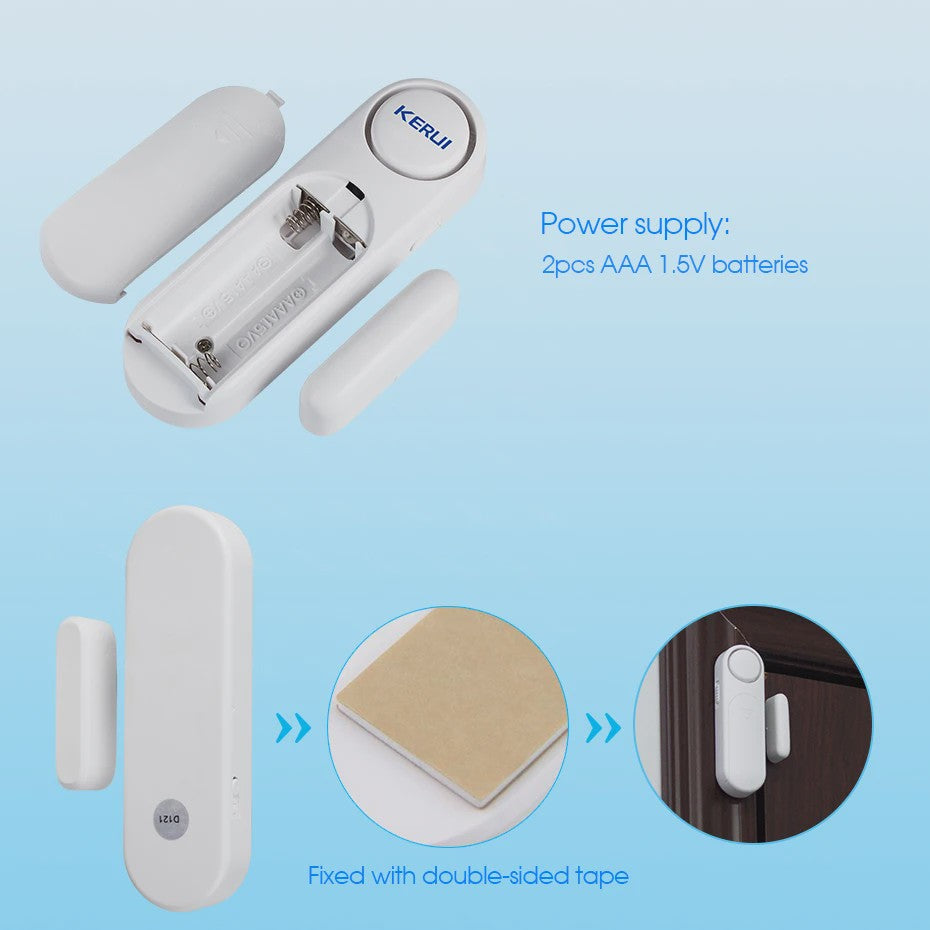 Draadloos Deur- en Raamsensor Alarm 120dB met Afstandsbediening - Anti-diefstal Systeem
