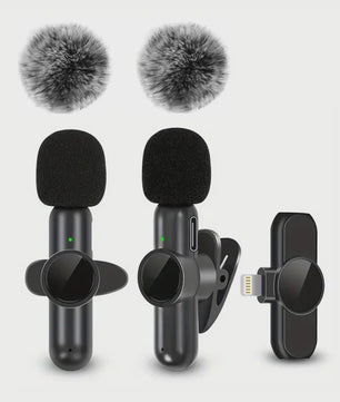 Draadloze Lavalier Microfoon met Windkap - Mini Clip-on voor Smartphone Vlog & Live Streaming