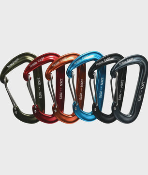 Set van 6 Karabiners 12kN D-Ring - Robuust Aluminium voor Outdoor & Klimmen