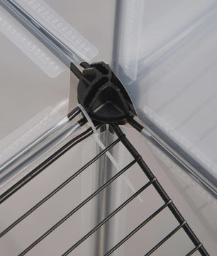Modulaire Knaagdierenkooi RVS - 27 Delen - Voor Konijnen, Cavia's & Chinchilla's - 140x70x70cm - Transparant
