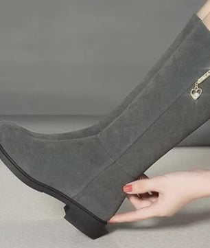 Dames Winterlaarzen met Pluche Voering en Rits - Warm & Modieus