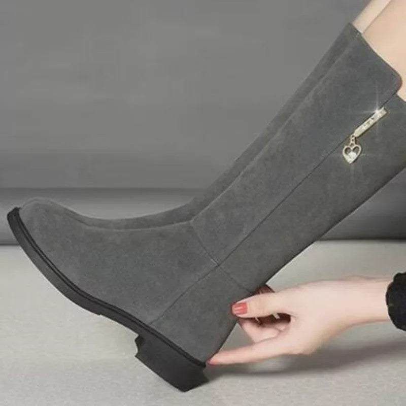 Dames Winterlaarzen met Pluche Voering en Rits - Warm & Modieus