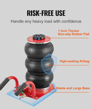 3 Ton Pneumatische Air Jack - Draagbare Autokrik voor Garage Reparaties