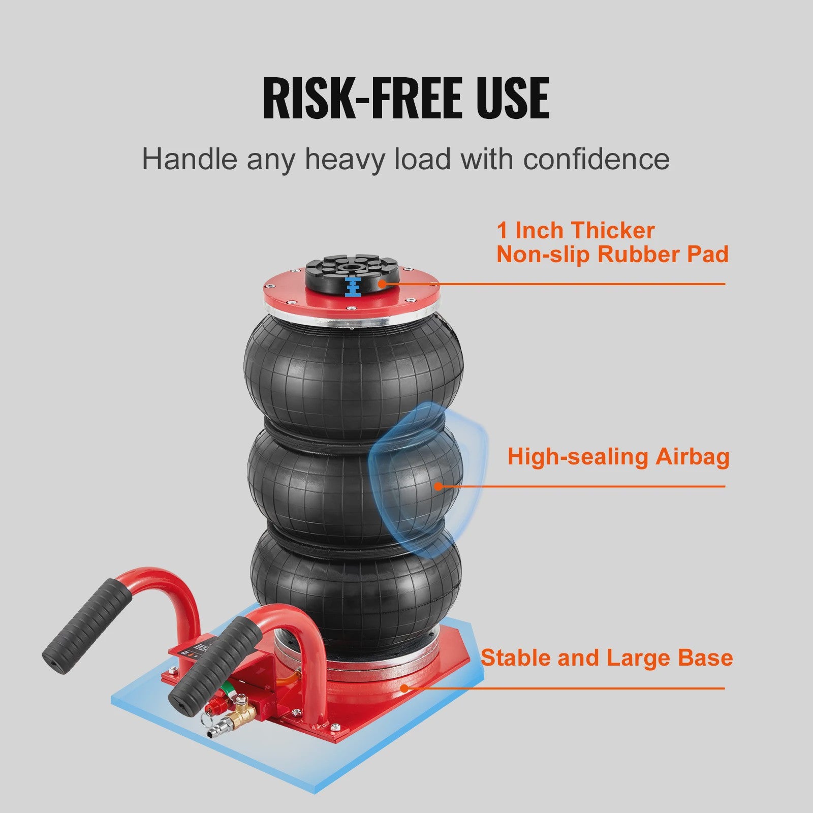 3 Ton Pneumatische Air Jack - Draagbare Autokrik voor Garage Reparaties