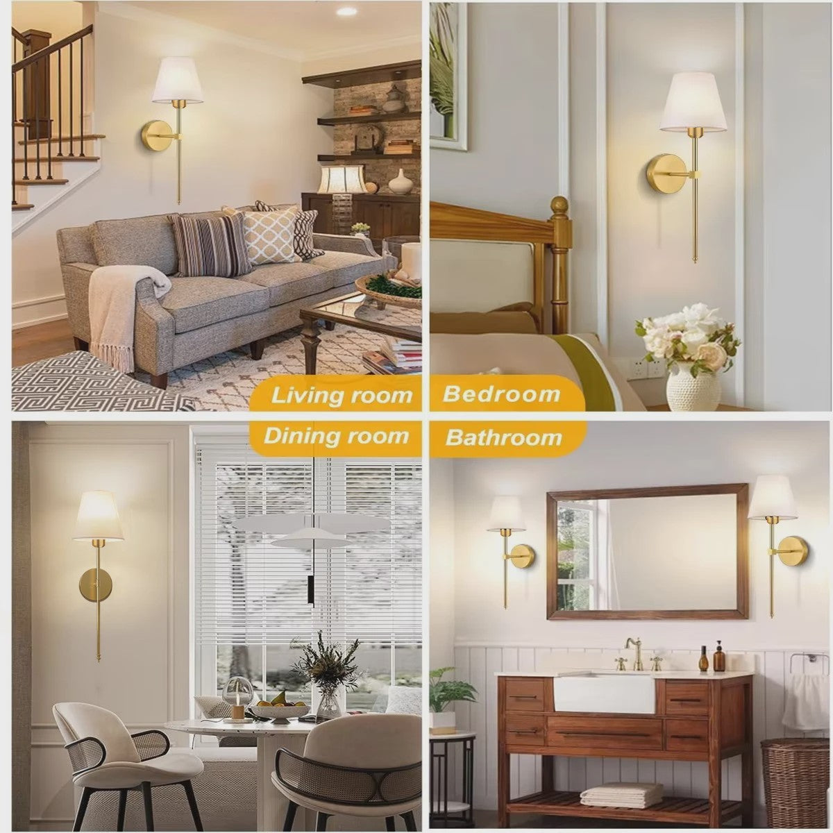 Draadloze Wandlamp met Afneembare Batterijlamp en Afstandsbediening - 15 Kleuren