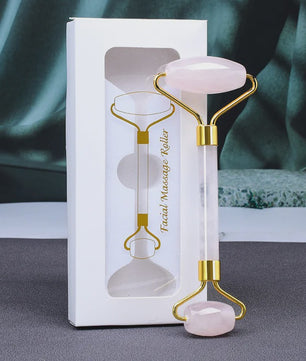 Natuurlijke Jade Roller & Gua Sha Steen Set - Gezichts-, Lichaams- en Nekmassage