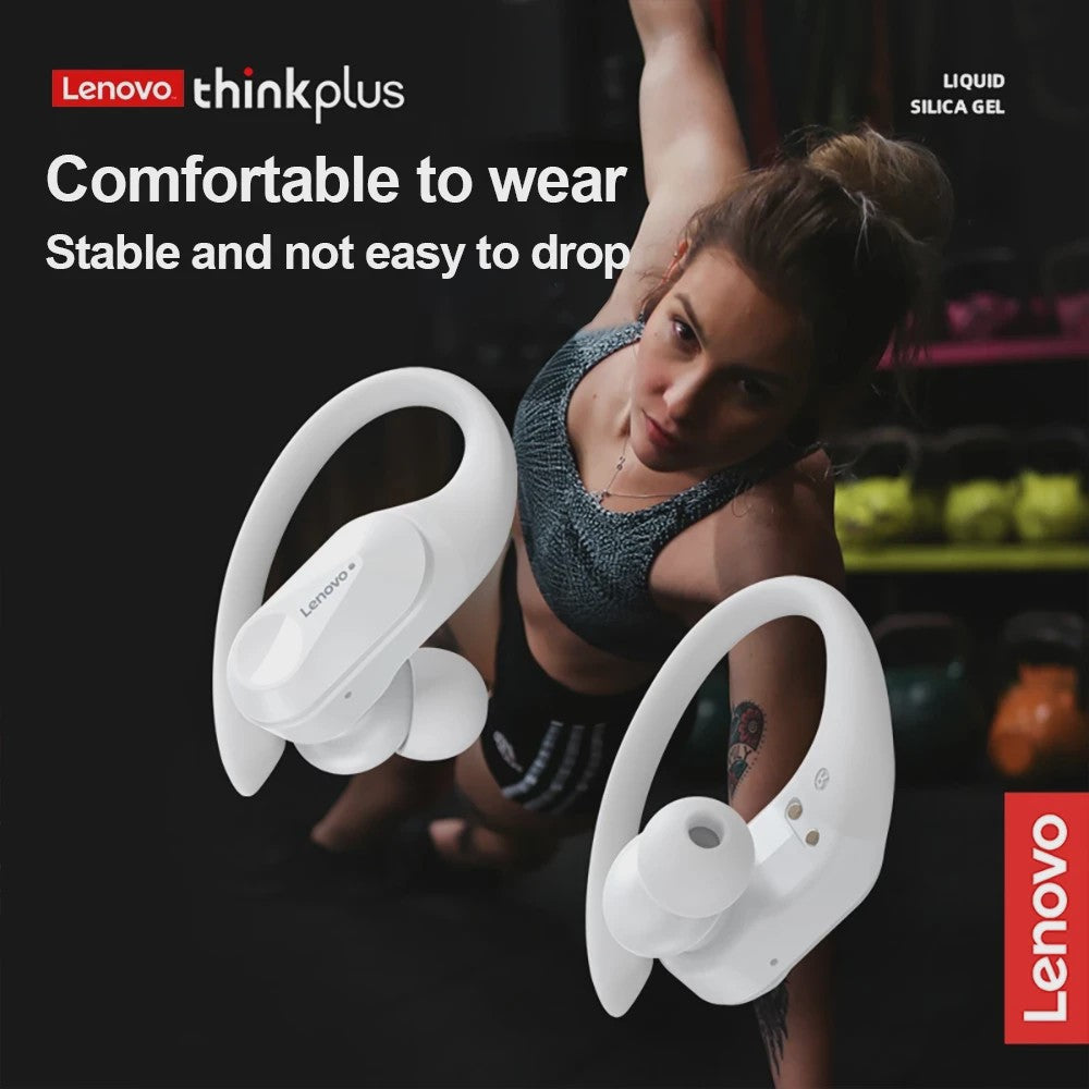 Lenovo LP75 Draadloze Oordopjes met Oorhaak - Sport, Bellen & Noise Cancelling