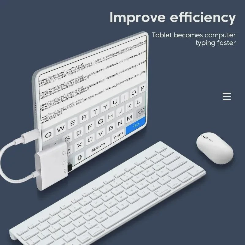 USB-C 3-in-1 Hub: SD/TF Kaartlezer & USB Poort voor Telefoon, Tablet & Laptop