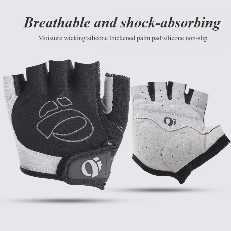 Fietshandschoenen Half Vinger - Ademend, Schokabsorberend met Antislip Siliconen Palm