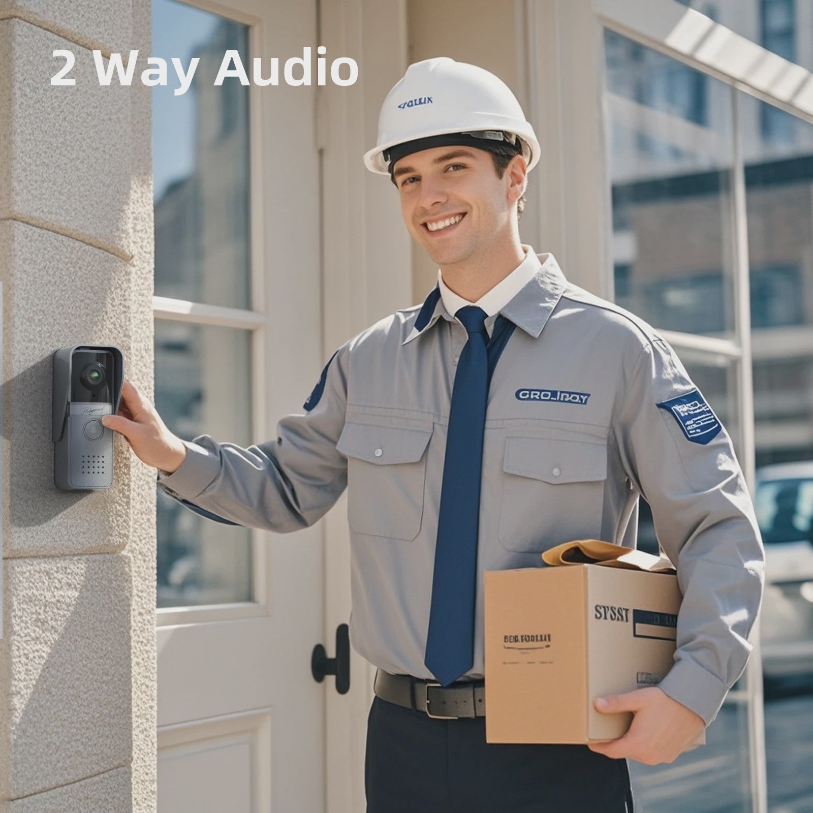 TMEZON 4-Draads Videosysteem: 7" Intercom met Deurtelefoon & Ontgrendelfunctie