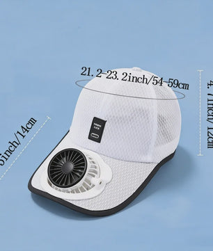 Ventilator Pet met Zonne-energie en USB Opladen - Koel en UV-beschermend voor Zomerse Outdoor Activiteiten