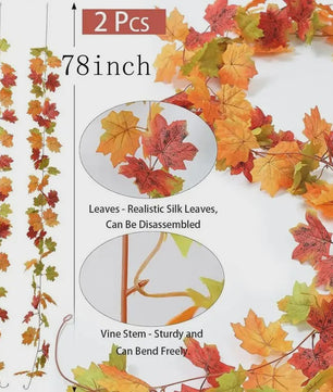 Kunstblad Slinger Esdoorn - Herfst Decoratie 2 Meter