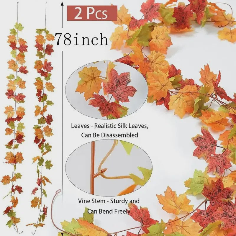 Kunstblad Slinger Esdoorn - Herfst Decoratie 2 Meter