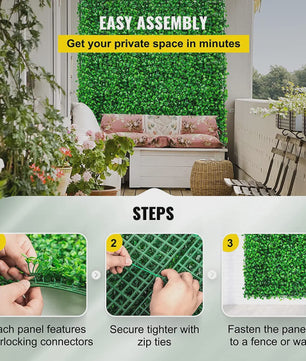 Kunstplant Muurdecoratie Buxus Hek Paneel - Realistische Groene Achterwand voor Privacy