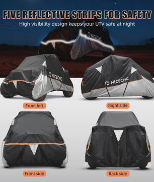 Waterdichte Heavy Duty UTV Cover voor 2-zitter Can-Am X3, Kawasaki KRX1000, Honda Talon, RZR XP1000 - 420D Materiaal