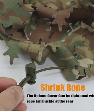 Tactische FAST Helm Cover met Laser Cutting 3D Camouflage - Jacht & Outdoor Accessoires