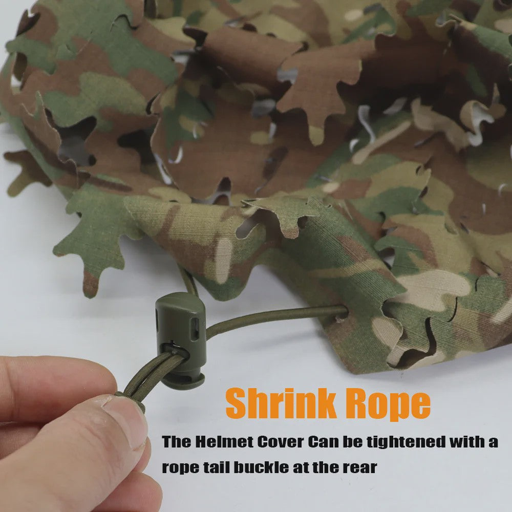Tactische FAST Helm Cover met Laser Cutting 3D Camouflage - Jacht & Outdoor Accessoires