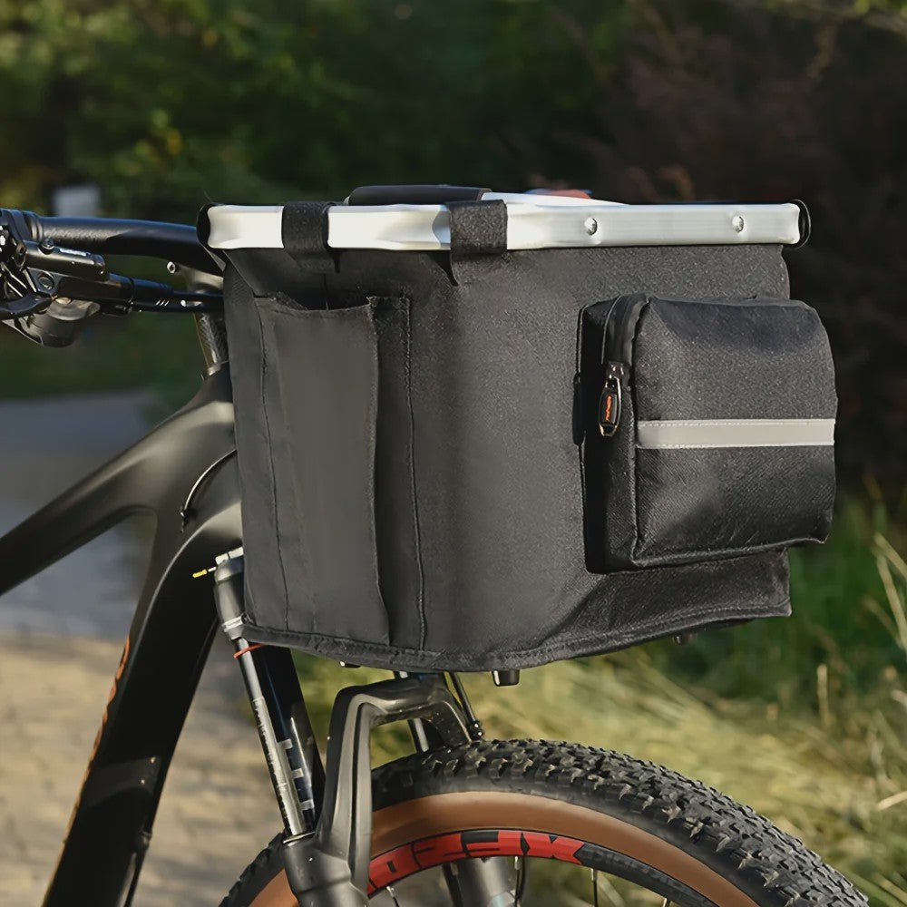 Opvouwbare Fietsmand voor Huisdieren & Boodschappen - Afneembaar met Quick Release