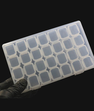 28 Vaks Transparante Opbergdoos met Verwijderbare Compartimenten - Ideaal voor Medicijnen, Sieraden & Nail Art