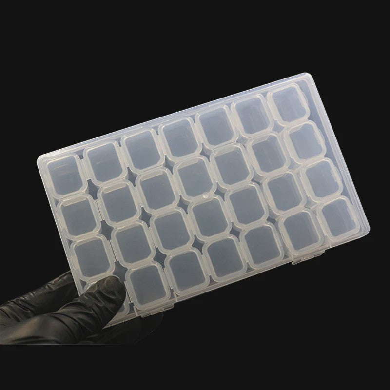 28 Vaks Transparante Opbergdoos met Verwijderbare Compartimenten - Ideaal voor Medicijnen, Sieraden & Nail Art