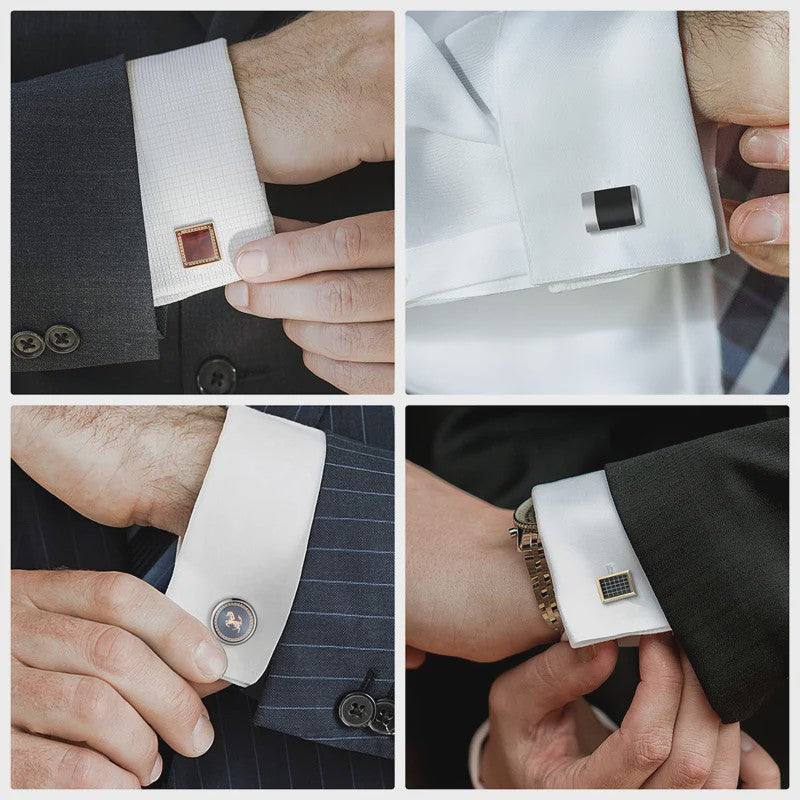 Luxe Heren Manchetknopen Set - Stijlvolle Accessoires voor Feestelijke Gelegenheden