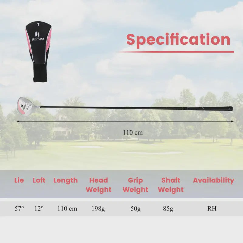 Lichtgewicht Golfclub voor Dames (12° Driver, 460CC) - Ideaal voor Dagelijkse Oefening en Gemakkelijk Transport