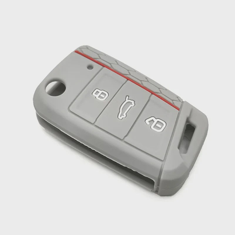 Siliconen Sleuteelhoes voor VW Golf, Polo, T-Roc, Tiguan, Skoda, Seat - Beschermhoes Sleutel
