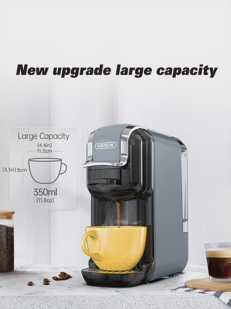 HiBREW 5-in-1 Koffiezetapparaat: Warm/Koud, Nespresso, Dolce Gusto, ESE Pod & Gemalen Koffie