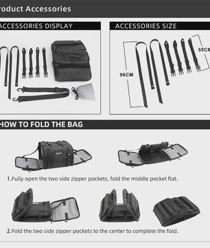 Rhinowalk Motor Bagage Tas - Waterdicht & Uitbreidbaar (19L-80L)