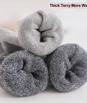 6 Paar Heren Kniehoge Thermosokken - Warm & Dik - Compressie - Maat 38-44