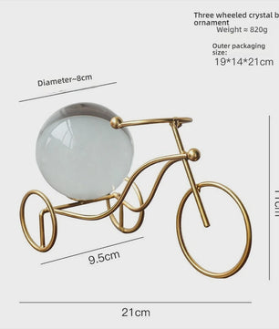 Luxe Gouden Herten & Kristallen Bol Decoratie Set voor Woonkamer Tafelblad