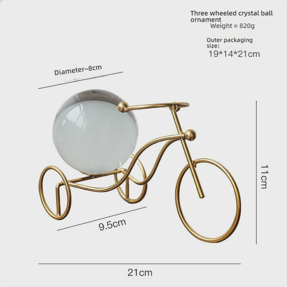 Luxe Gouden Herten & Kristallen Bol Decoratie Set voor Woonkamer Tafelblad