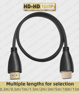 AIXXCO HDMI Kabel 1.4 - 1080p 3D - Verguld - Diverse Lengtes (0.5m t/m 10m) - Voor HDTV, Splitter & Switcher