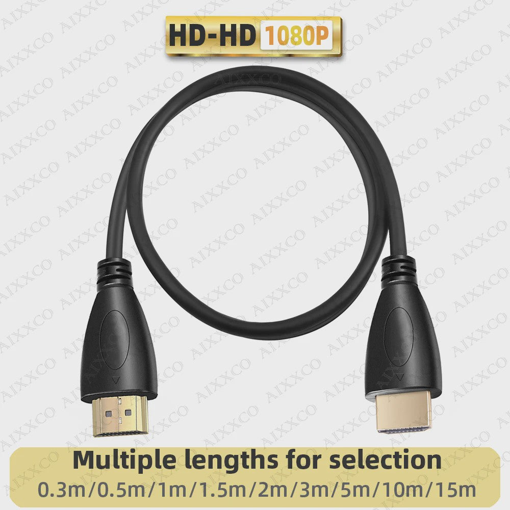 AIXXCO HDMI Kabel 1.4 - 1080p 3D - Verguld - Diverse Lengtes (0.5m t/m 10m) - Voor HDTV, Splitter & Switcher