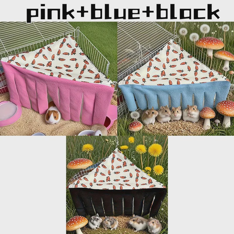 Wasbare Kleine Huisdiertent - Comfortabele Hangmat met Wortelpatroon voor Hamsters, Konijnen, Cavia's en Meer
