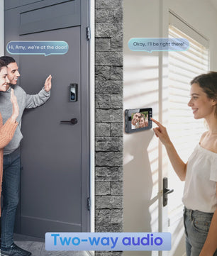 Draadloze Videodeurbel met 4.3'' Scherm - HD Beeld, Tweeweg Audio & Nachtzicht - Geen WiFi Nodig
