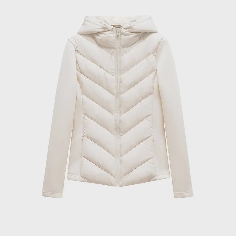 Dames Patchwork Jas met Capuchon - Stijlvol & Comfortabel