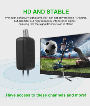 4K HD TV Antenne Versterker Signaal Booster - Verbeter Ontvangst & Stabiliteit
