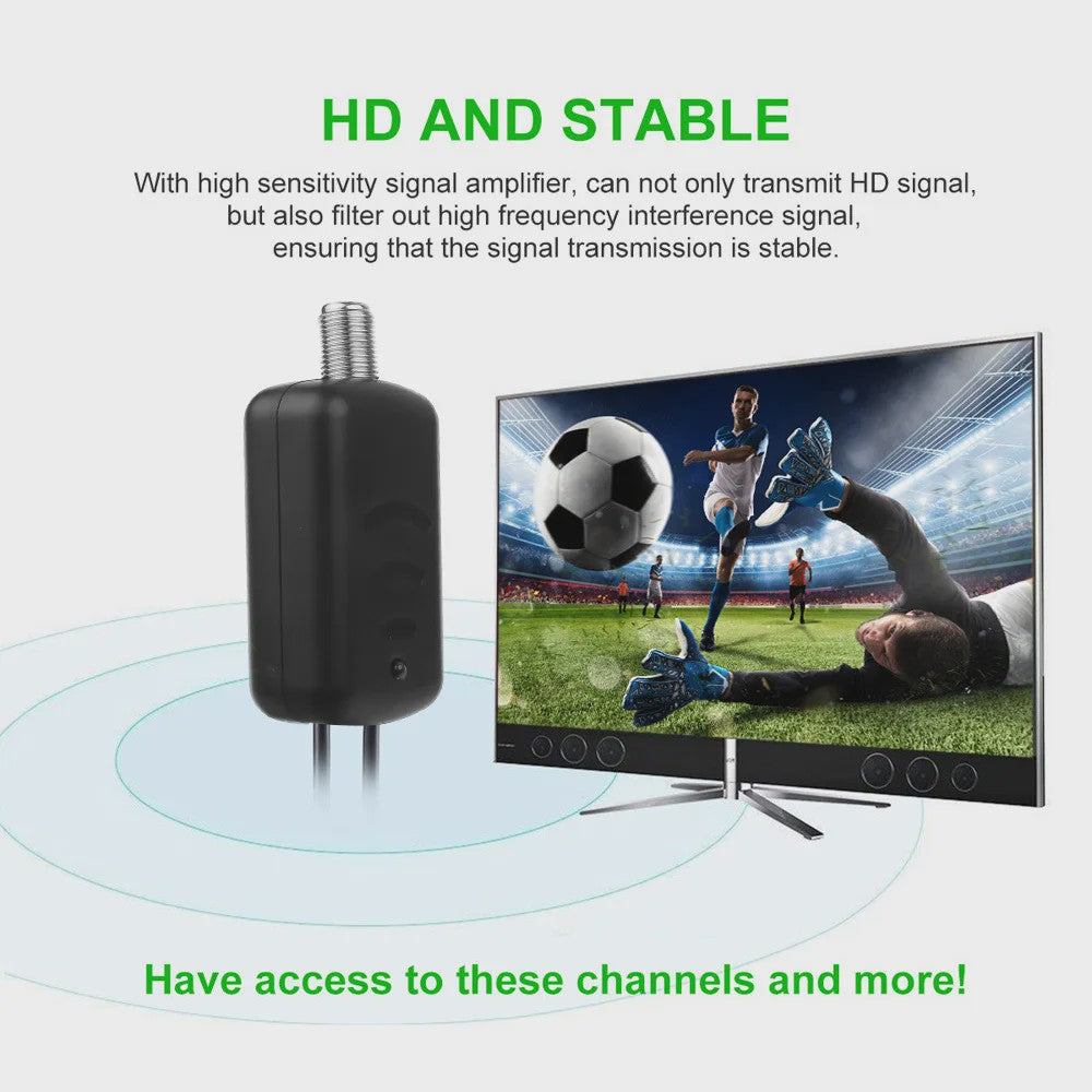 4K HD TV Antenne Versterker Signaal Booster - Verbeter Ontvangst & Stabiliteit