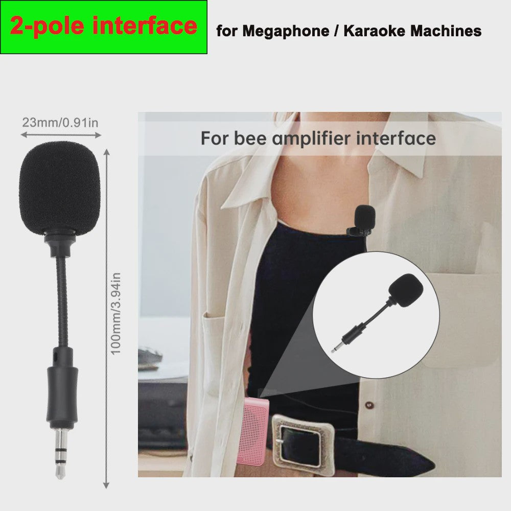 Flexibele Mini Microfoon met 3.5mm Jack voor Telefoon, PC & Laptop