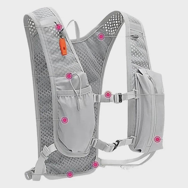 Lichtgewicht Hardloop Vest met Waterzak & Telefoonvak - Trailrunning, Hiking & Outdoor