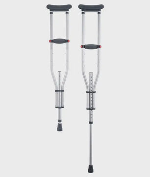Set van 2 Verstelbare Aluminium Okselkrukken met Zachte Pads - Ideaal voor Volwassenen & Tieners na Blessure of Operatie