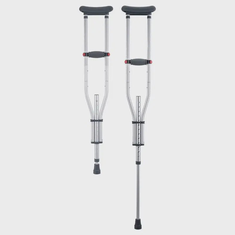 Set van 2 Verstelbare Aluminium Okselkrukken met Zachte Pads - Ideaal voor Volwassenen & Tieners na Blessure of Operatie