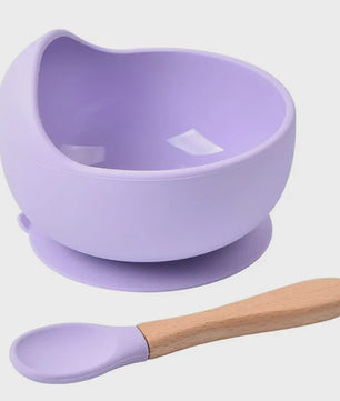 Siliconen Babyspeelgoed Kom en Lepel Set - BPA-vrij, Vaatwasmachinebestendig