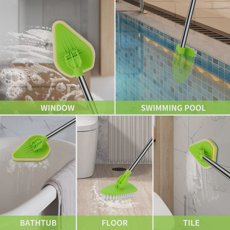 Multifunctionele Telescopische Schoonmaakborstel met Verwisselbare Pads
