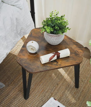 Set van 3 bijzettafels met metalen poten, rustiek design