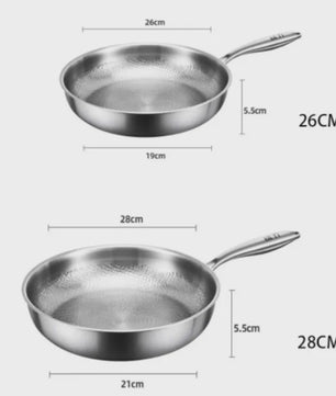 KEMORELA Pure Titanium Koekenpan - Krasbestendig, Anti-aanbak & Snel Verwarmend