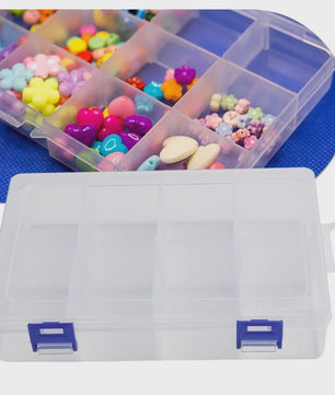 Opbergdoos met 8 Vakjes - Verstelbare Plastic Organizer voor Schroeven, Pillen & Gereedschap (20x13.5x4.5cm)